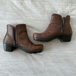 Dansko Brown Zip-Up Ankle Boot